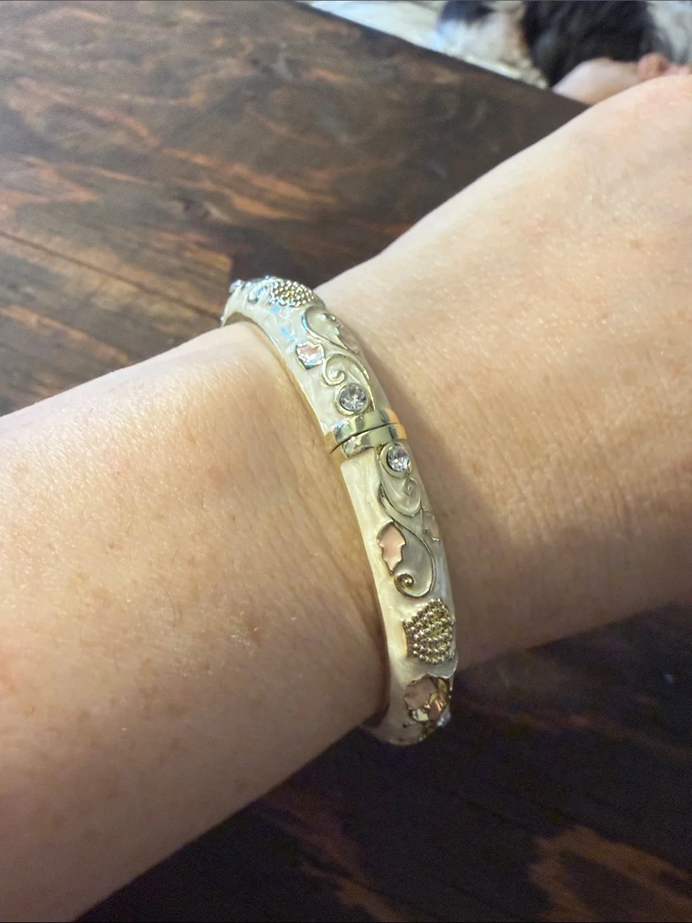 Gold Plated Crown Motif Bangle Bracelet - Women Jewelry